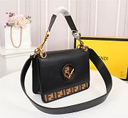 FENDI KAN I F BLACK 8BT284 SIZE 25 x 18 x 10.5 CM - 3
