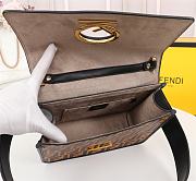 FENDI KAN I F BLACK 8BT284 SIZE 25 x 18 x 10.5 CM - 6