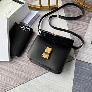 CELINE TEEN CLASSIC BAG IN BOX BLACK 192523 SIZE 18x15x6 CM - 3