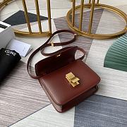 CELINE TEEN CLASSIC BAG IN BOX BORDEAUX 192523 SIZE 18x15x6 CM - 4