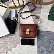 CELINE TEEN CLASSIC BAG IN BOX BORDEAUX 192523 SIZE 18x15x6 CM - 5