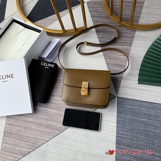 CELINE TEEN CLASSIC BAG IN BOX CAMEL 192523 SIZE 18x15x6 CM - 1
