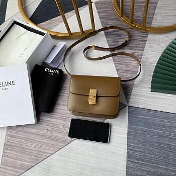 CELINE TEEN CLASSIC BAG IN BOX CAMEL 192523 SIZE 18x15x6 CM