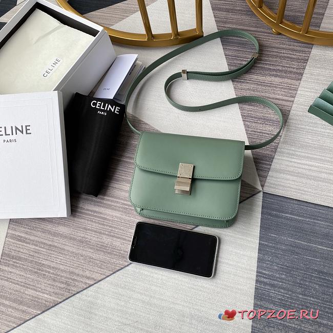 CELINE TEEN CLASSIC BAG IN BOX LIGHT GREEN 192523 SIZE 18x15x6 CM - 1