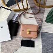 CELINE TEEN CLASSIC BAG IN BOX PINK BEIGE 192523 SIZE 18x15x6 CM - 1