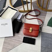 CELINE TEEN CLASSIC BAG IN BOX RED 192523 SIZE 18x15x6 CM - 1