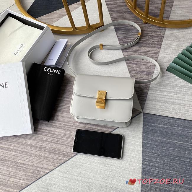 CELINE TEEN CLASSIC BAG IN BOX WHITE 192523 SIZE 18x15x6 CM - 1