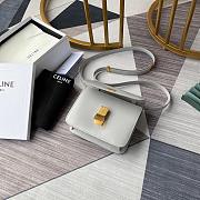 CELINE TEEN CLASSIC BAG IN BOX WHITE 192523 SIZE 18x15x6 CM - 4