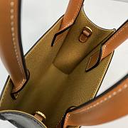 CELINE MINI VERTICAL CABAS WITH CELINE PRINT TAN 194372 SIZE 20x17x6 CM - 6