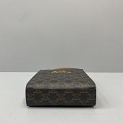 CELINE MINI VERTICAL CABAS WITH CELINE PRINT TAN 194372 SIZE 20x17x6 CM - 5