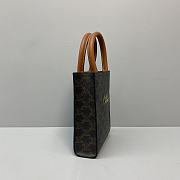 CELINE MINI VERTICAL CABAS WITH CELINE PRINT TAN 194372 SIZE 20x17x6 CM - 3