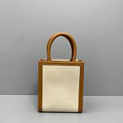 CELINE MINI VERTICAL CABAS CELINE IN TEXTILE 193302 SIZE 20x17x6 CM - 5