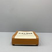 CELINE MINI VERTICAL CABAS CELINE IN TEXTILE 193302 SIZE 20x17x6 CM - 4