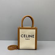 CELINE MINI VERTICAL CABAS CELINE IN TEXTILE 193302 SIZE 20x17x6 CM - 2