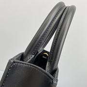 CELINE MINI VERTICAL CABAS CELINE IN TEXTILE BLACK 193302 SIZE 20x17x6 CM - 6