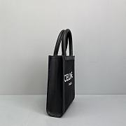 CELINE MINI VERTICAL CABAS CELINE IN TEXTILE BLACK 193302 SIZE 20x17x6 CM - 3