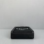 CELINE MINI VERTICAL CABAS CELINE IN TEXTILE BLACK 193302 SIZE 20x17x6 CM - 2