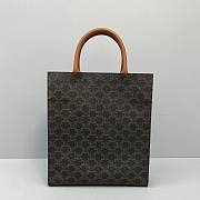 CELINE SMALL CABAS VERTICAL IN TRIOMPHE CANVAS 191542 SIZE 28.5x33x8 CM  - 5