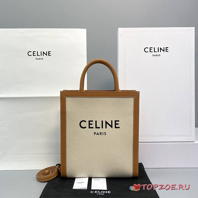 CELINE SMALL VERTICAL CABAS CELINE IN TEXTILE 192082 SIZE 33x29x8 CM - 1