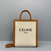 CELINE SMALL VERTICAL CABAS CELINE IN TEXTILE 192082 SIZE 33x29x8 CM - 5