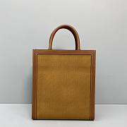 CELINE SMALL VERTICAL CABAS CELINE IN TEXTILE BROWN 192082 SIZE 33x29x8 CM - 6