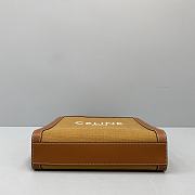 CELINE SMALL VERTICAL CABAS CELINE IN TEXTILE BROWN 192082 SIZE 33x29x8 CM - 2