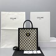 CELINE SMALL CABAS VERTICAL WITH TRIOMPHE EMBROIDERY 194352 SIZE 33x29x8 CM - 1
