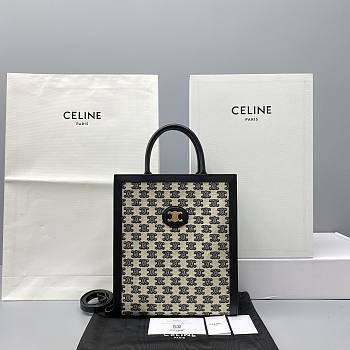 CELINE SMALL CABAS VERTICAL WITH TRIOMPHE EMBROIDERY 194352 SIZE 33x29x8 CM