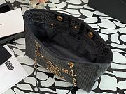 CHANEL CANVAS DEAUVILLE TOTE BLACK A66941 SIZE 33 CM - 3