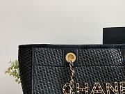 CHANEL CANVAS DEAUVILLE TOTE BLACK A66941 SIZE 33 CM - 2