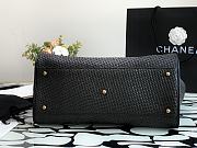 CHANEL CANVAS LARGE DEAUVILLE TOTE BLACK A66942 SIZE 38 CM - 2