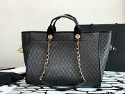 CHANEL CANVAS LARGE DEAUVILLE TOTE BLACK A66942 SIZE 38 CM - 4