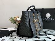 CHANEL CANVAS LARGE DEAUVILLE TOTE BLACK A66942 SIZE 38 CM - 6