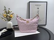 CHANEL CRUMPLED LAMBSKIN MINI HOBO BAG PINK 15CM - 1