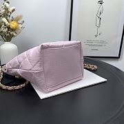 CHANEL CRUMPLED LAMBSKIN MINI HOBO BAG PINK 15CM - 6