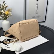 CHANEL CRUMPLED LAMBSKIN MINI HOBO BAG BEIGE 15CM - 3