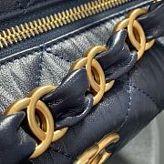 CHANEL CRUMPLED LAMBSKIN MINI HOBO BAG BLACK 15CM - 2