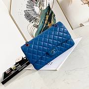 CHANEL CLASSIC HANDBAG BLUE A01112 SIZE 25 CM - 1