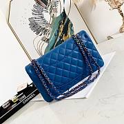 CHANEL CLASSIC HANDBAG BLUE A01112 SIZE 25 CM - 4