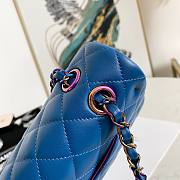 CHANEL CLASSIC HANDBAG BLUE A01112 SIZE 25 CM - 5