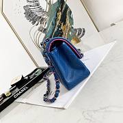 CHANEL SMALL CLASSIC FLAP BAG BLUE A01116 SIZE 20 CM - 3