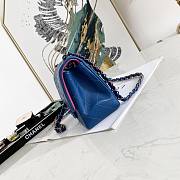 CHANEL MINI FLAP BAG BLUE A35200 SIZE 17 CM - 2