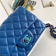 CHANEL MINI FLAP BAG BLUE A35200 SIZE 17 CM - 6