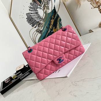 CHANEL CLASSIC HANDBAG PINK A01112 SIZE 25 CM