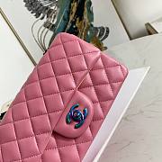 CHANEL SMALL CLASSIC FLAP BAG PINK A01116 SIZE 20 CM - 3