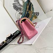 CHANEL SMALL CLASSIC FLAP BAG PINK A01116 SIZE 20 CM - 2