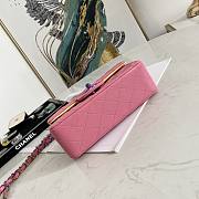 CHANEL SMALL CLASSIC FLAP BAG PINK A01116 SIZE 20 CM - 5