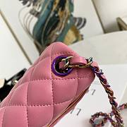 CHANEL MINI FLAP BAG PINK A35200 SIZE 17 CM - 5