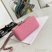 CHANEL MINI FLAP BAG PINK A35200 SIZE 17 CM - 4