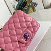CHANEL MINI FLAP BAG PINK A35200 SIZE 17 CM - 2